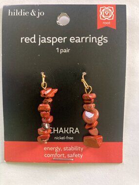 New Hildie & Jo Chakra Red Jasper Beaded Earrings